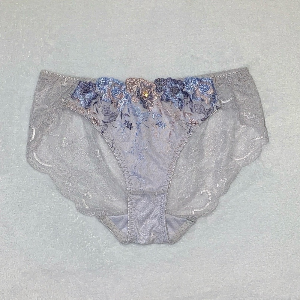Japanese Brand Women's Lace With Floral Embroidered Panties JP-LL/US-S